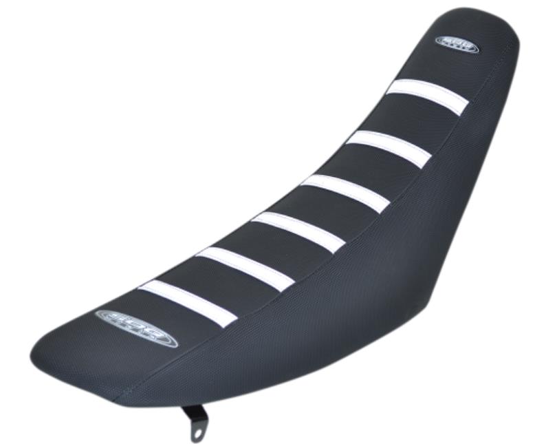 6-Rib Gripper Seat Cover - Black/White Ribs
