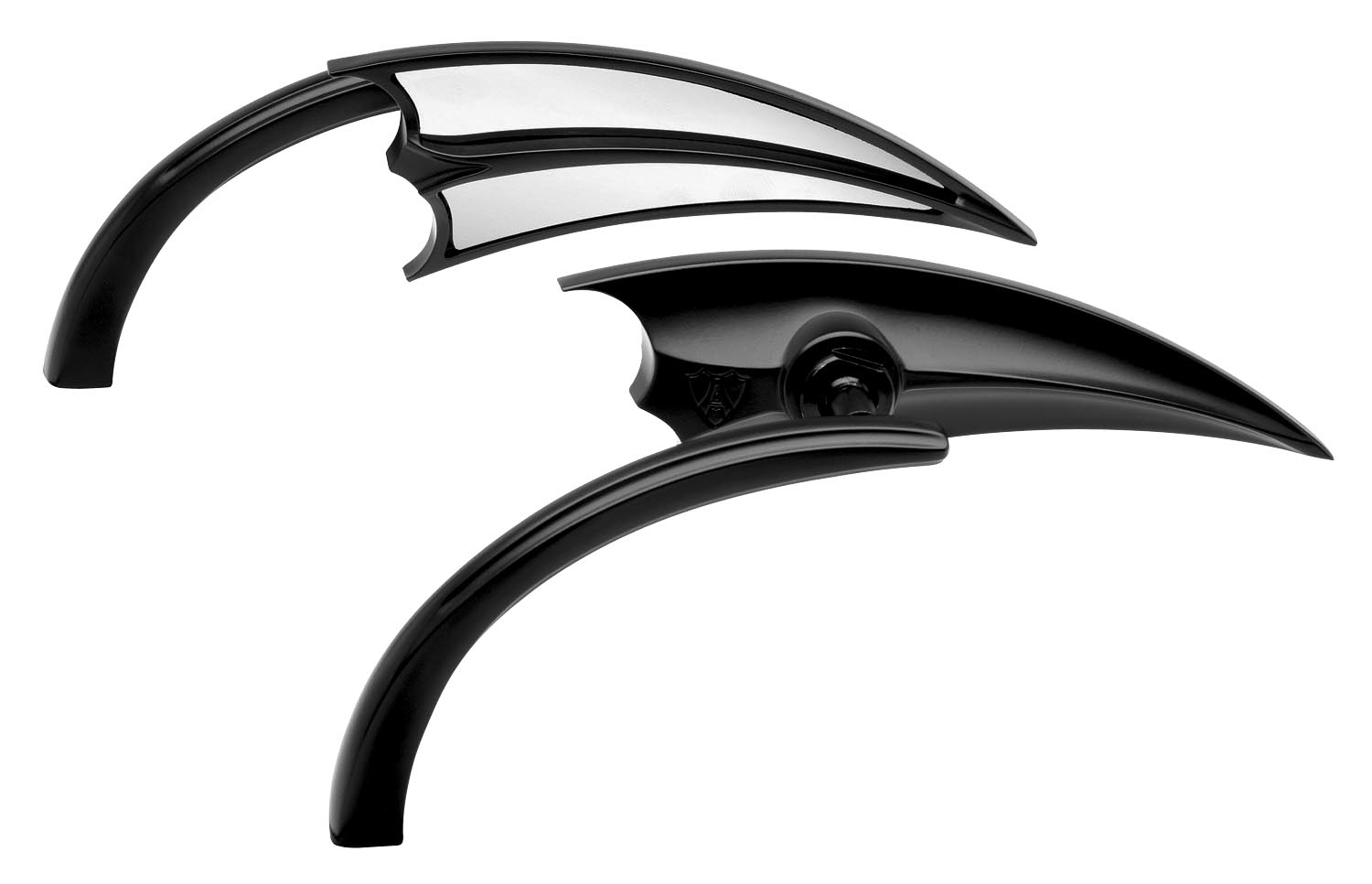 Micro Die-Cast Scoop Mirror - Left - Black