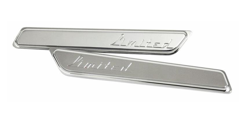 Saddlebag Hinge Inserts - Limited - Chrome