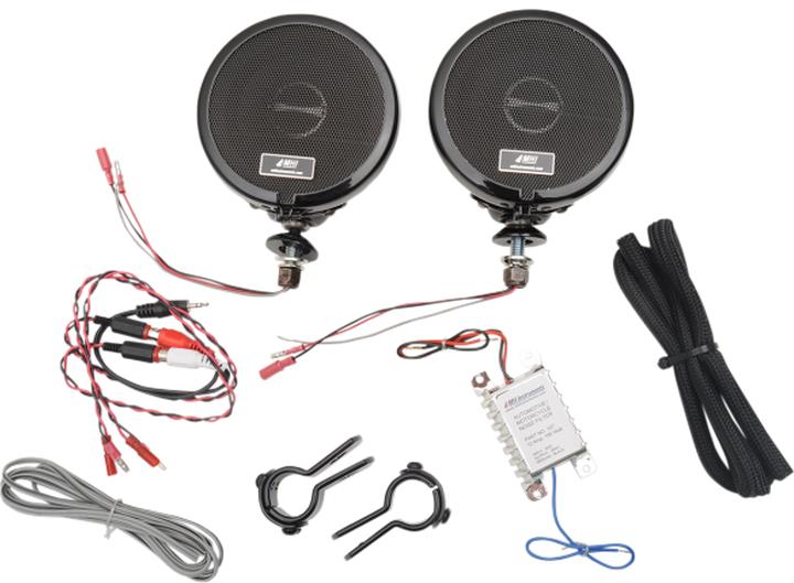 Rumble Road Ultra Amplified Stereo Speakers - Black with 1in. Hardware