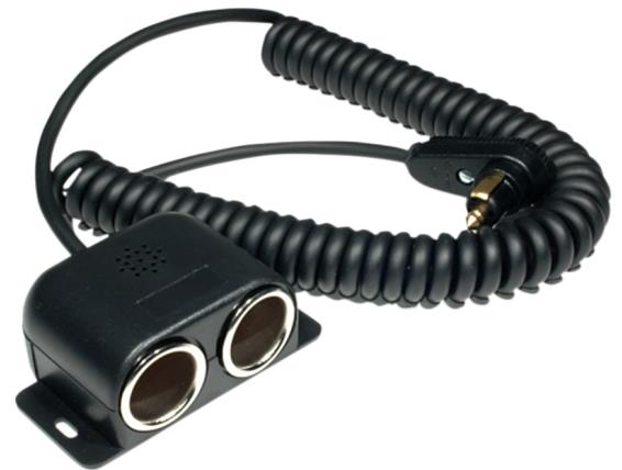 Low Profile to Dual Cigarette Socket 24in. Coil Cable