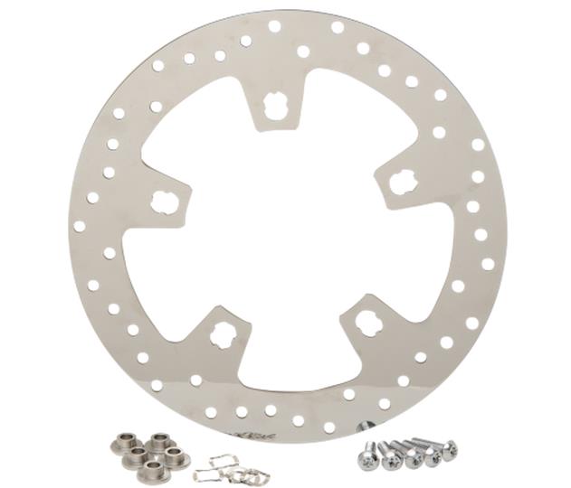 Polished Stainless Steel Drilled Brake Rotor