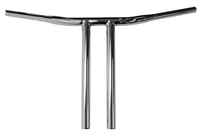 1-1/4in. Buffalo T-Bar w/ Straight Risers - 16in. - Chrome
