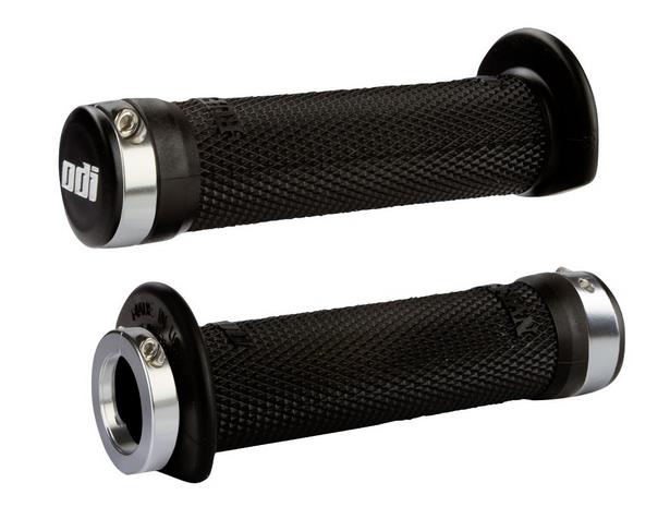 130mm Ruffian ATV Lock-On Grips - Silver Clamp