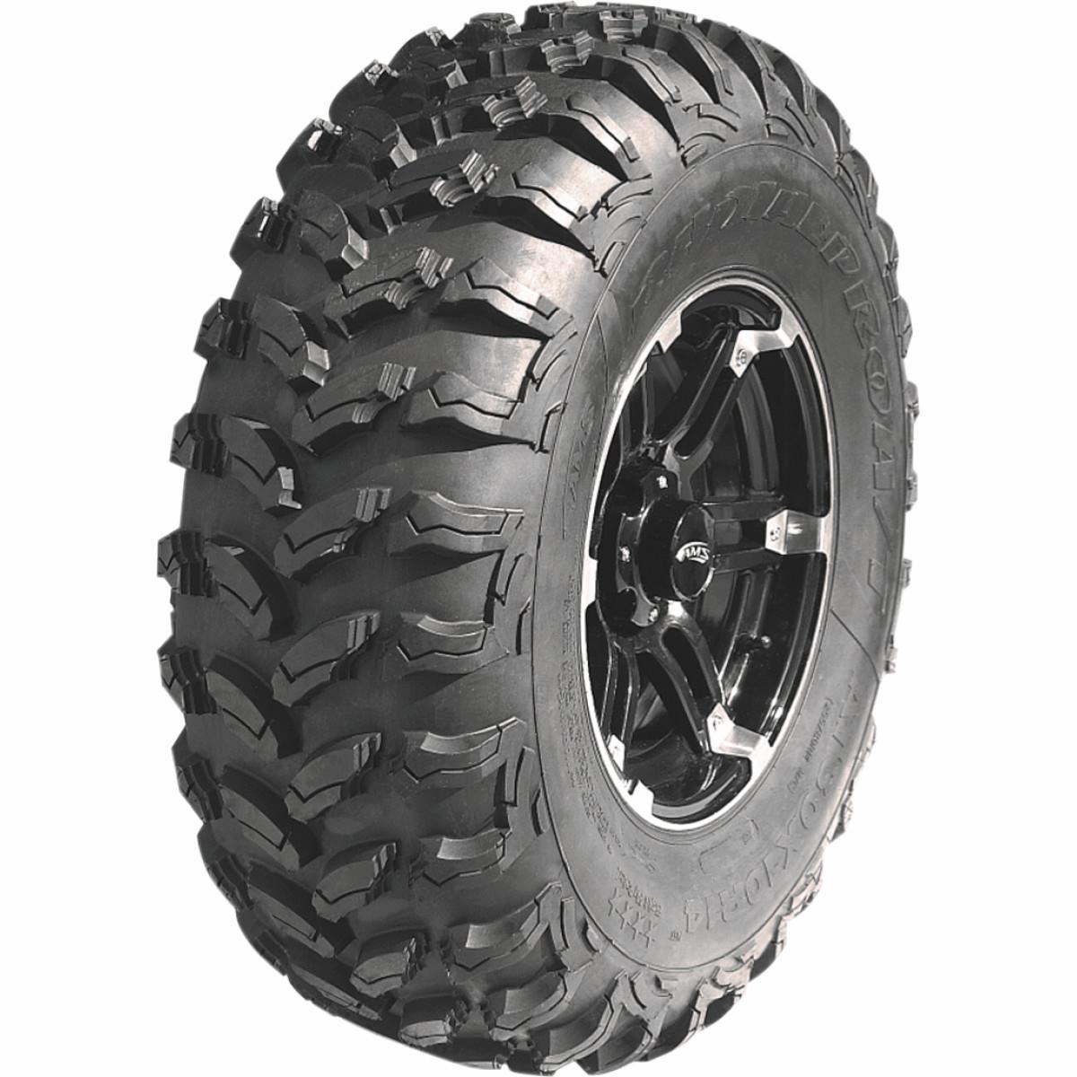 Radial Pro A/T Tire/Wheel Kit - 26x11R14 - 5+2 Offset - 4/137 - Machined Black