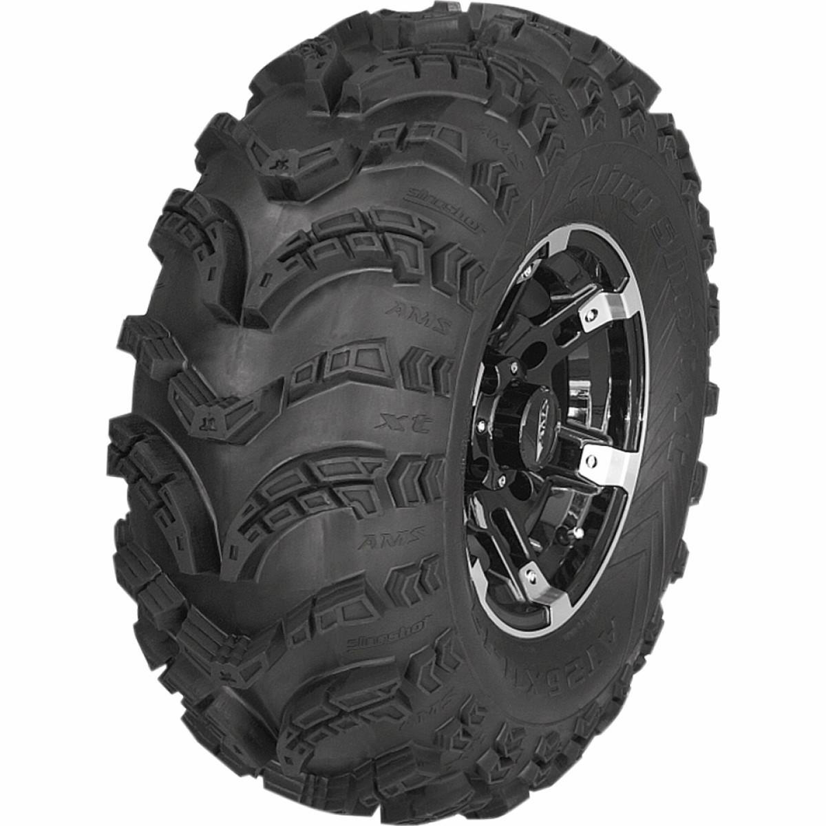 Slingshot Tire/Wheel Kit - 26x11-12 - 5+2 Offset - 4/110 - Painted Matte Black