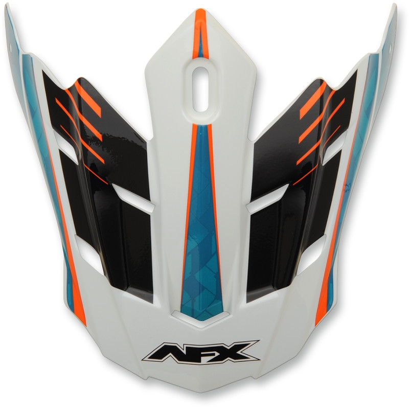 Peak for FX-17/Y Helmets (2016 Models) - Factor Pearl White/Light Blue/Safety-Orange