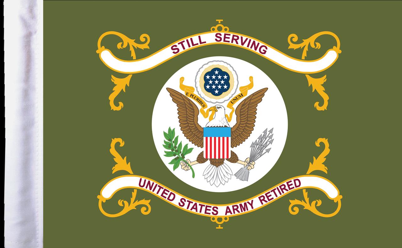 6in. x 9in. Flag - Retired US Army