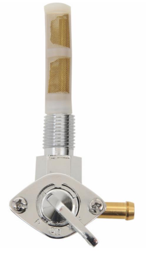1/4in. NPT Petcock - 90deg. Fuel Outlet - Chrome