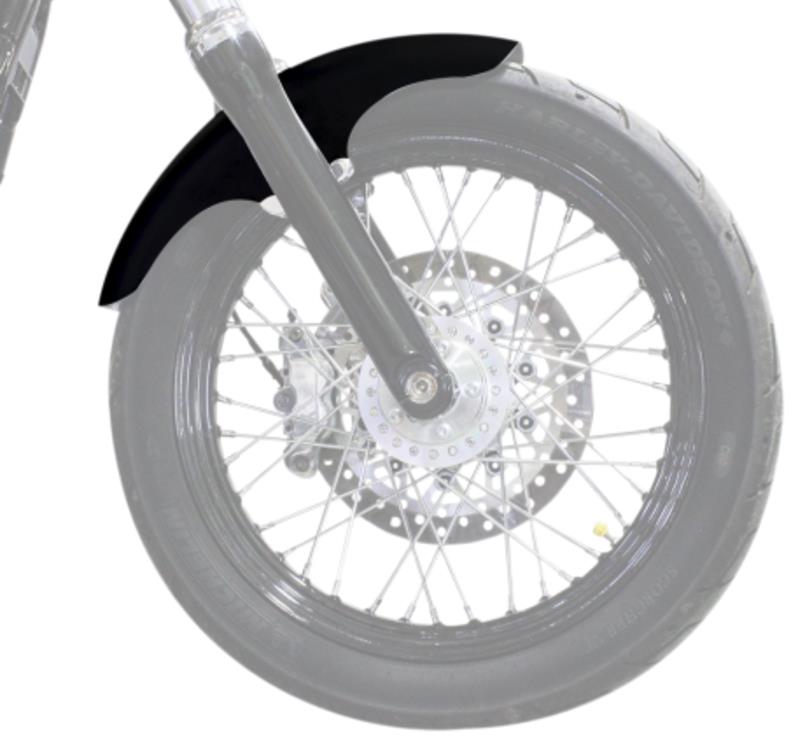Tire Hugger Series Top Hat Front Fender with Chrome Mounting Blocks for 19in. Wheel