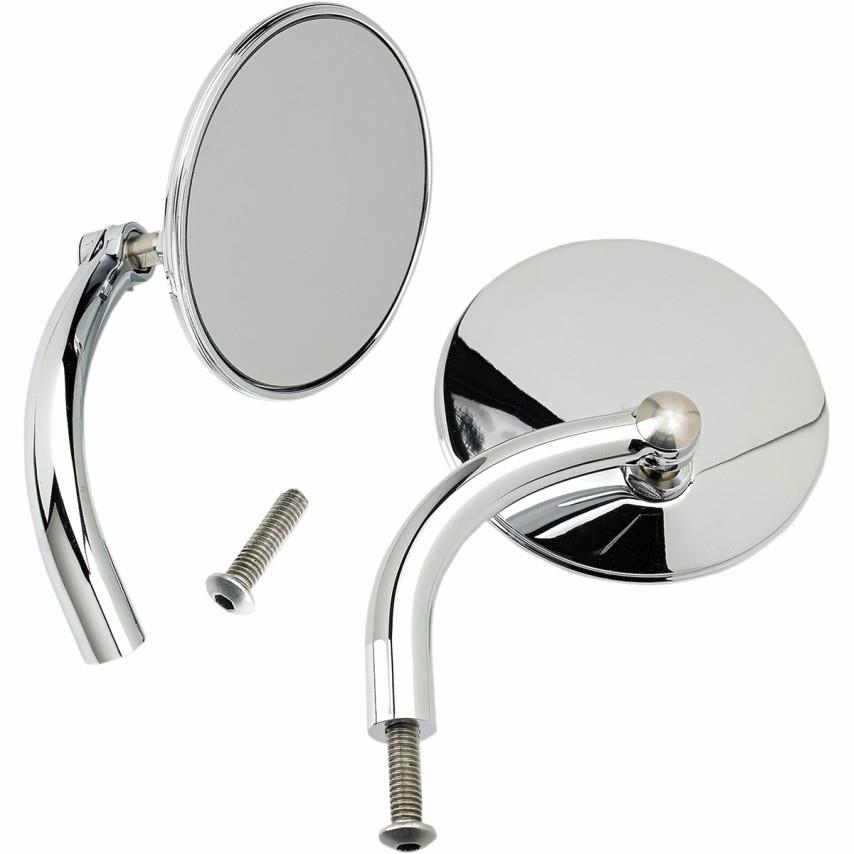 Round Perch Mount Utility Mirror - Chrome