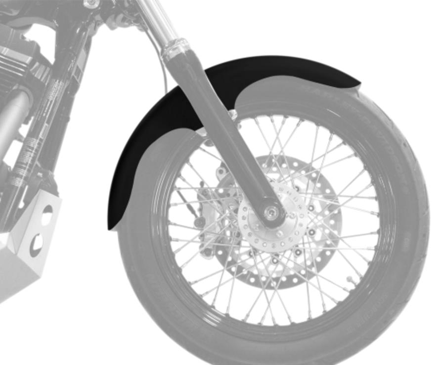 Tire Hugger Series Klub Front Fender with Chrome Mounting Blocks for 19in. Wheel