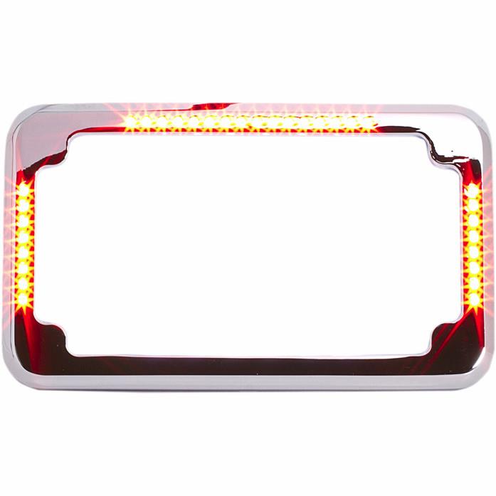 Slick Signals License Plate Frame and Curve 3-Hole Mount - Black