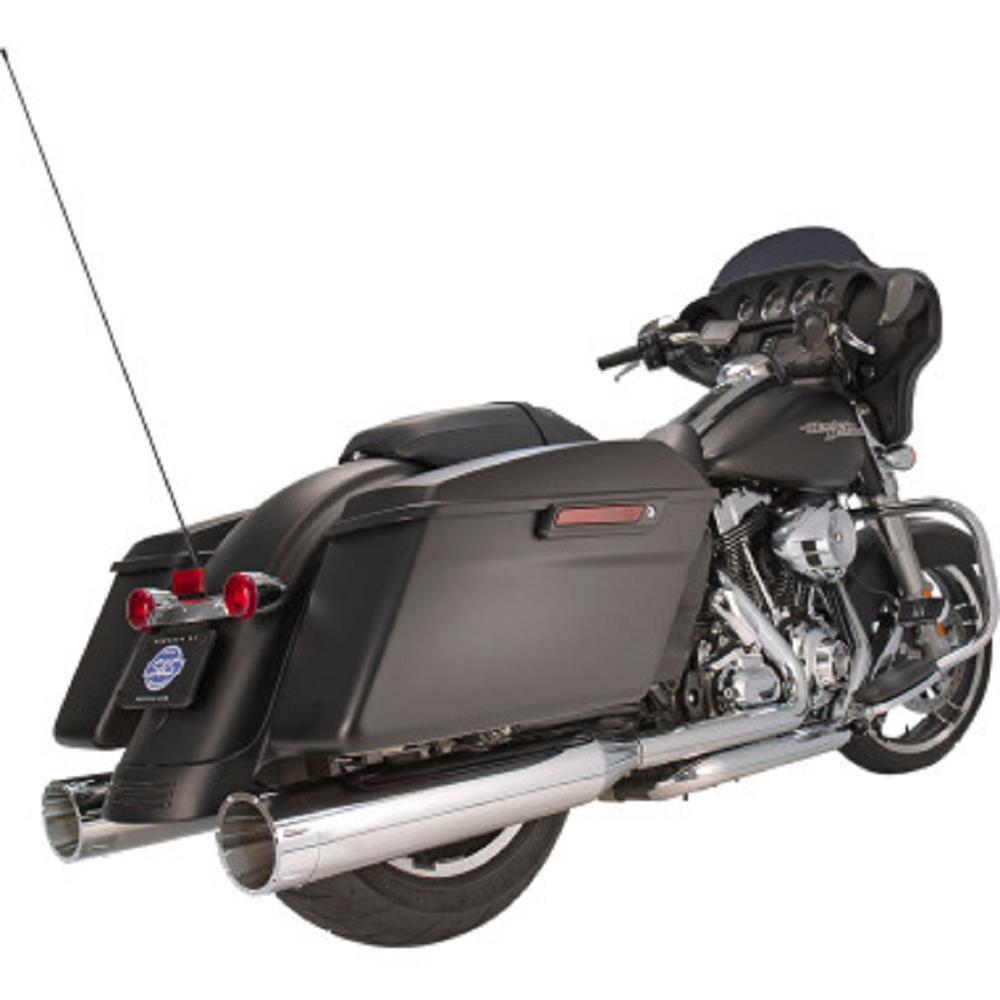 MK45 4-1/2in. Performance Muffler - Chrome with Chrome Tracer End Caps