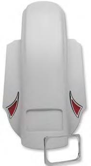 Chupa Rear Fender w/ Frenched in Wedgy Lights for Drag Specialties 2.71in Saddlebags -