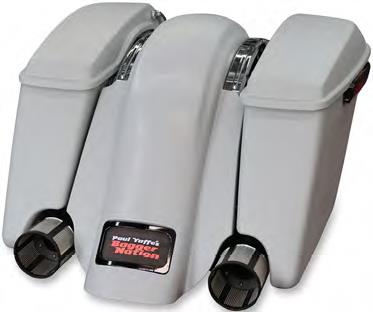 Chupa Rear Fender w/ Frenched in Bagger Dagger Lights for Drag 2.71in Saddlebags - Chrome L.P. Frame