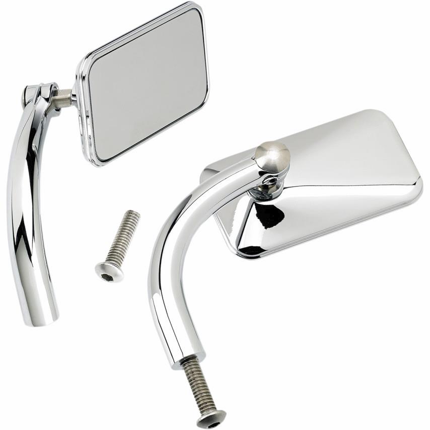 Rectangular Perch Mount Utility Mirror - Chrome