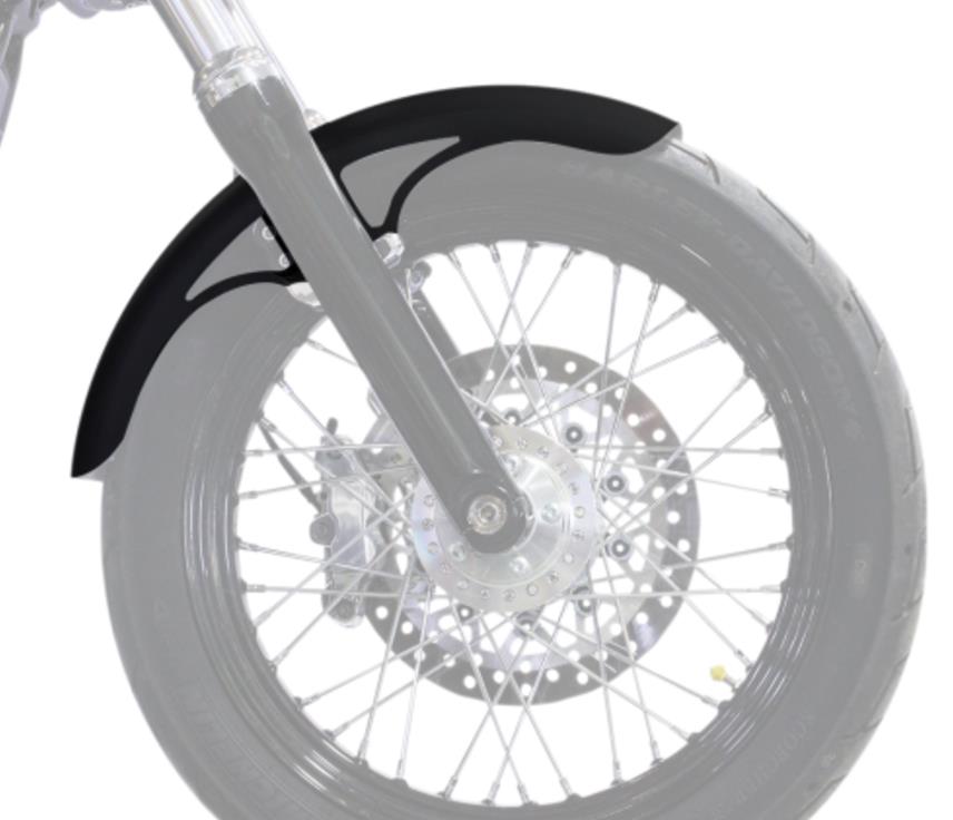 Tire Hugger Series P-Tom Front Fender with Chrome Mounting Blocks for 19in. Wheels
