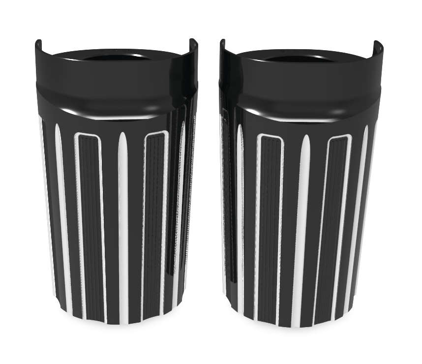 10-Gauge Fork Boot Covers - (+2in.) Chrome