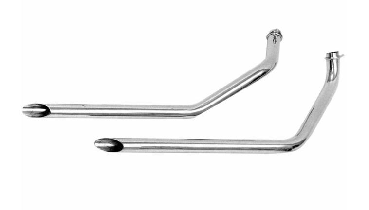 2in. Slash-Cut Drag Pipes without Heat Shields - 40in. - Chrome