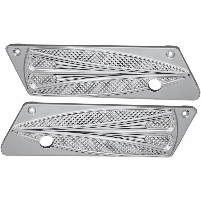 Majestic Series Saddlebag Latch Covers - Chrome