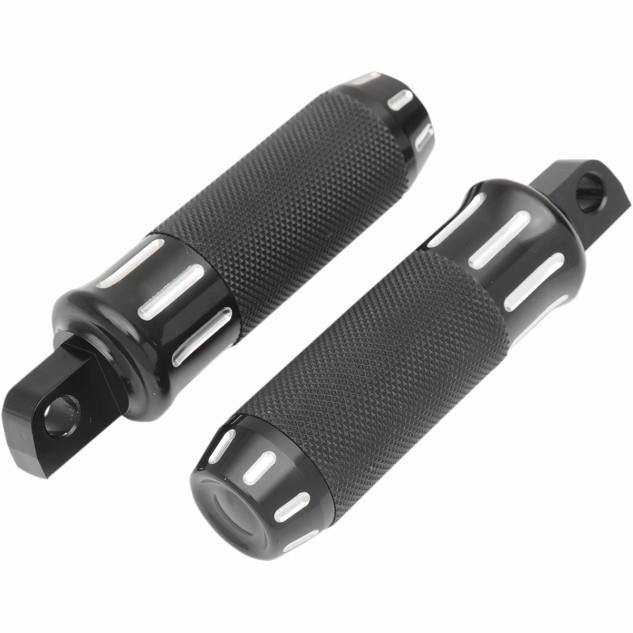Cobra Footpegs - Black/Clear Cuts
