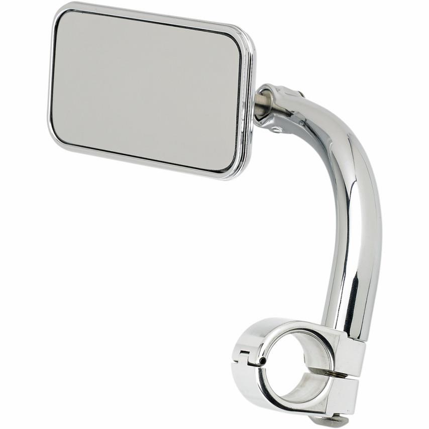 Rectangular Utility Mirror with Clamp-On Mount for 7/8in. Handlebar - Chrome