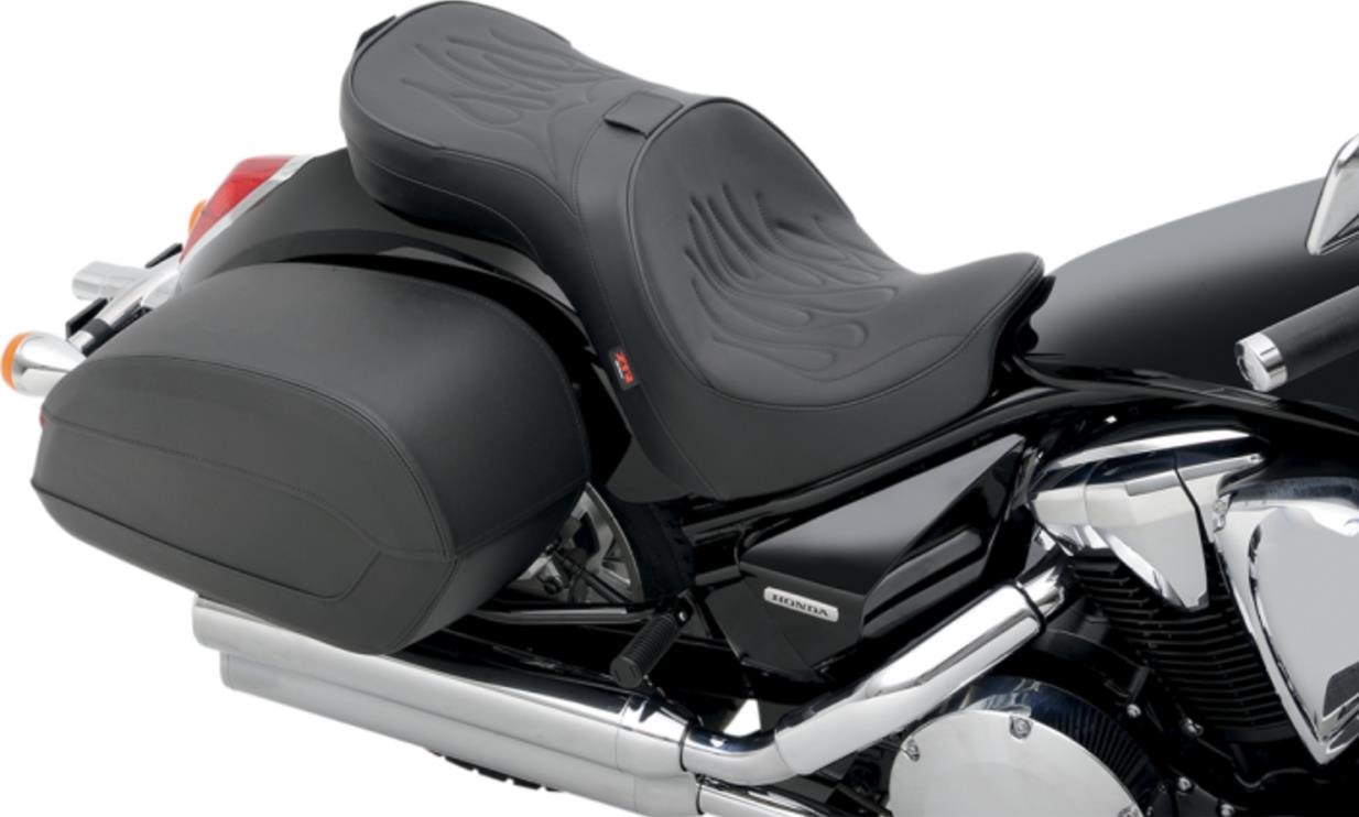 Low-Profile Double-Bucket Seat with Dual Backrest - Flame Stitch