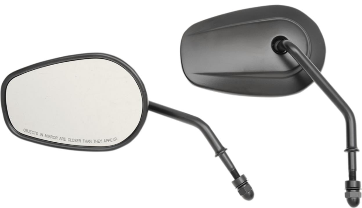 OEM-Style Teardrop Mirror - Black - Long Stem