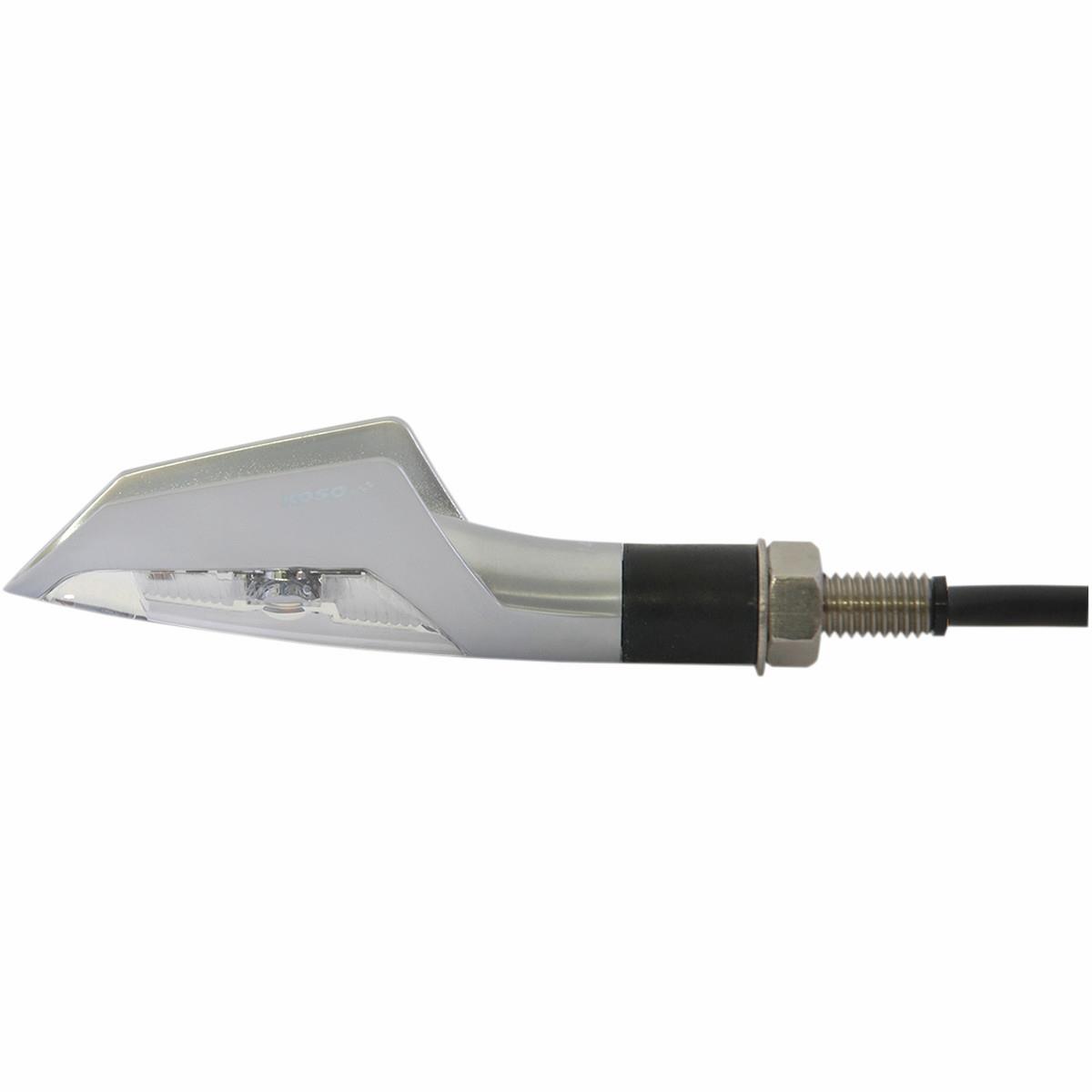 Jet LED Indicator Lights - Silver, Clear Lens