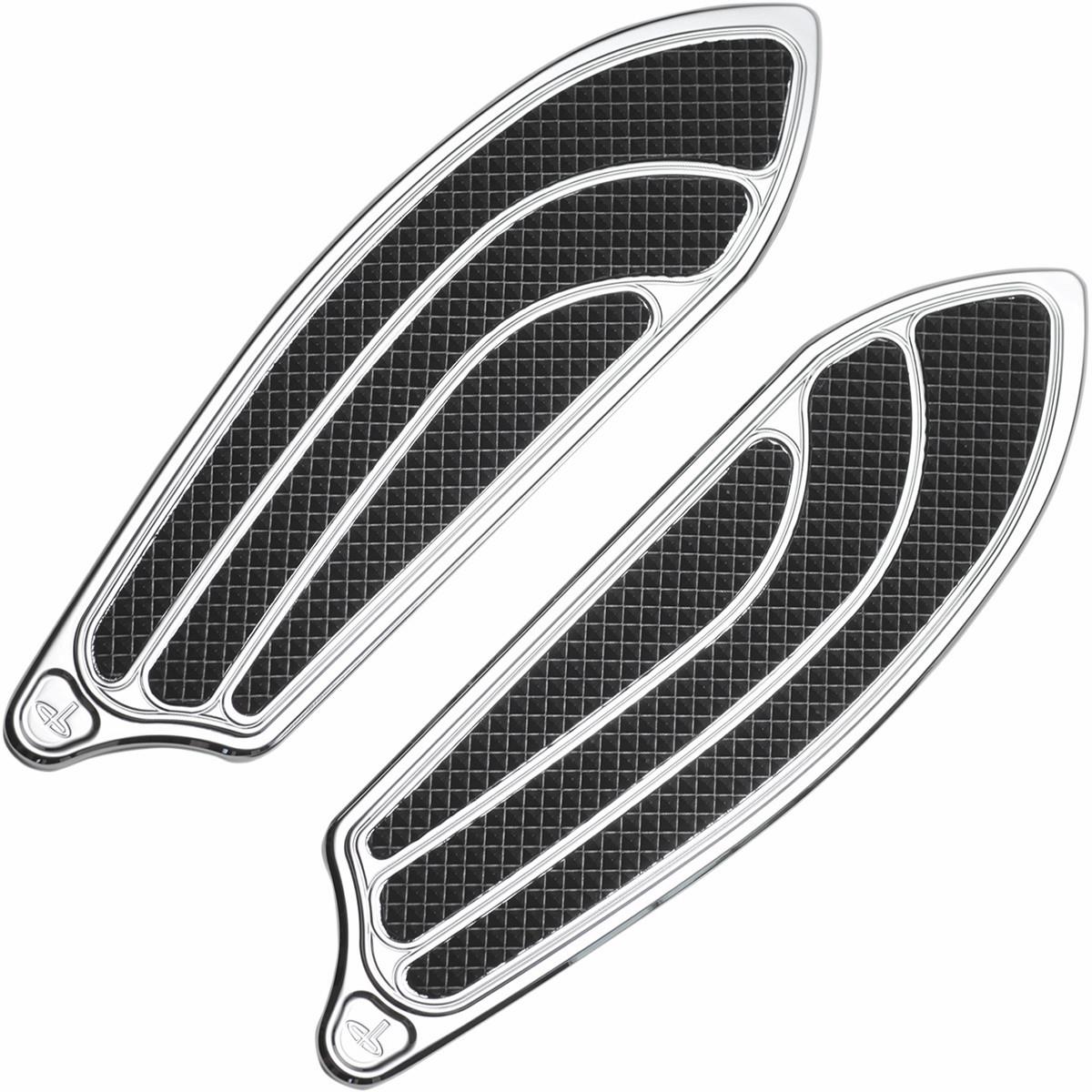 Elite Passenger Floorboards - Chrome with Off-Set Cut