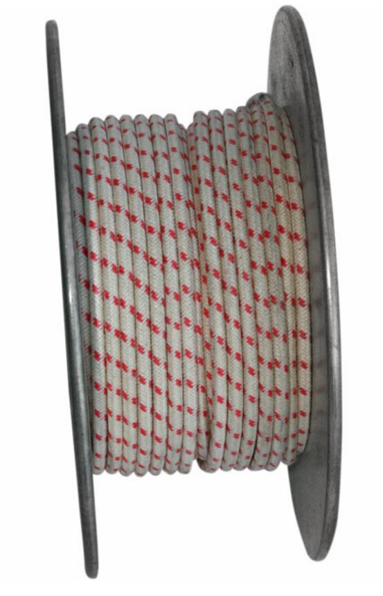 16 Gauge Braided Wire with Tracers - White - 25ft.