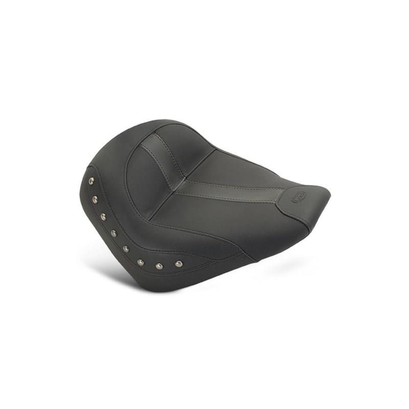 Studded Solo Seat for Scout - Black (Black Leather Inserts)