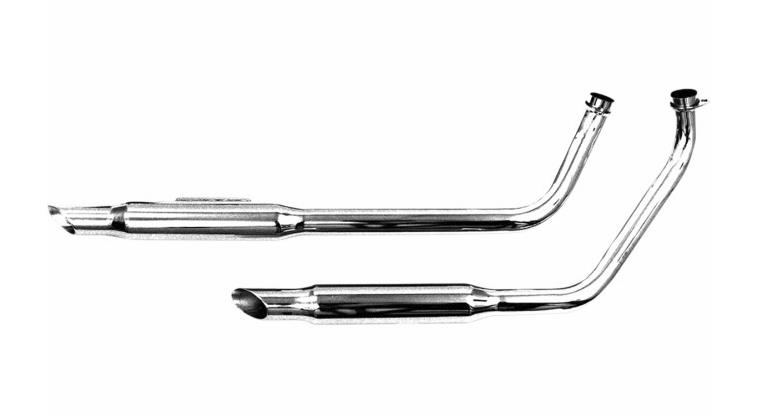 1 3/4in. Slash-Cut Shotgun Style Exhaust System - 38in. - Chrome