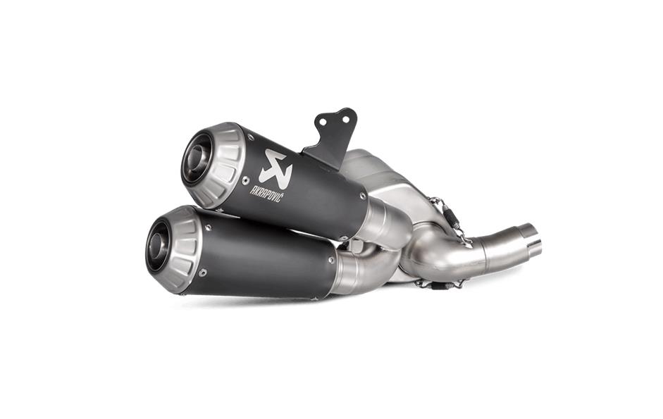 Slip-On Line Dual Exhaust - Black Titanium Mufflers