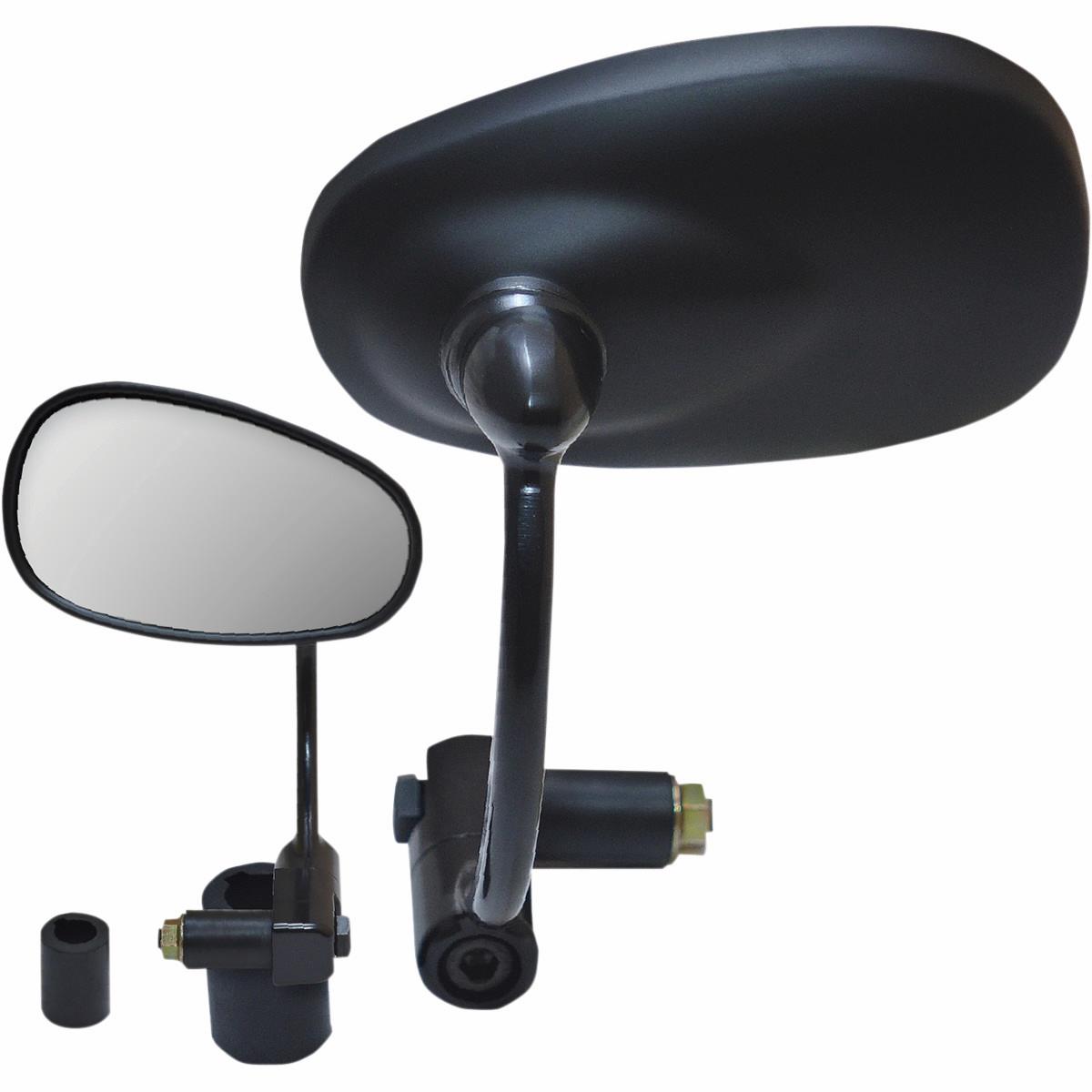 Bar End Mirror - Oval - Black