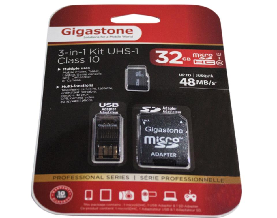 32GB Gigastone SD Card for WASPcam Tact