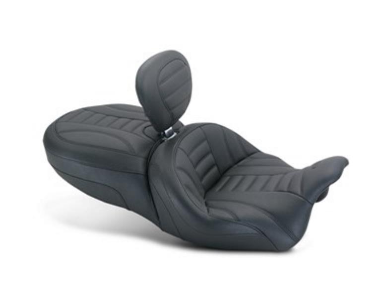 One-Piece Vintage Touring Seat with Driver Backrest