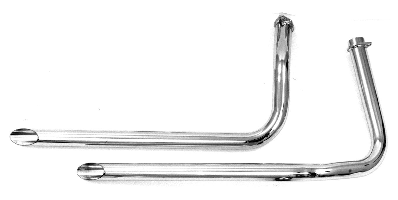 1 3/4in. Drag Pipes without Heatshields - 40in. - Slash-Cut - Chrome