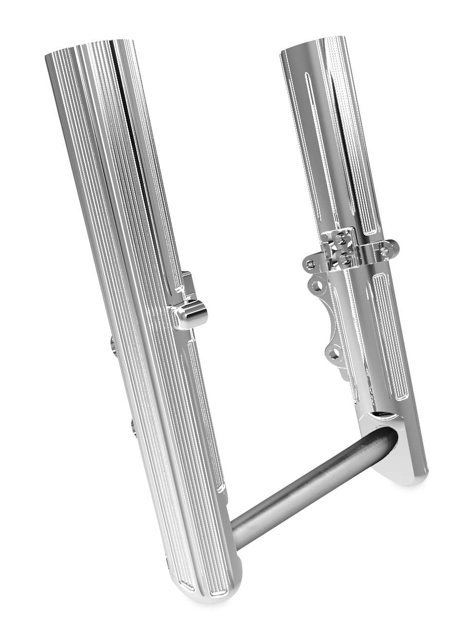 Hot Legs Single Disc Fork Leg Set - 10-Gauge - Chrome