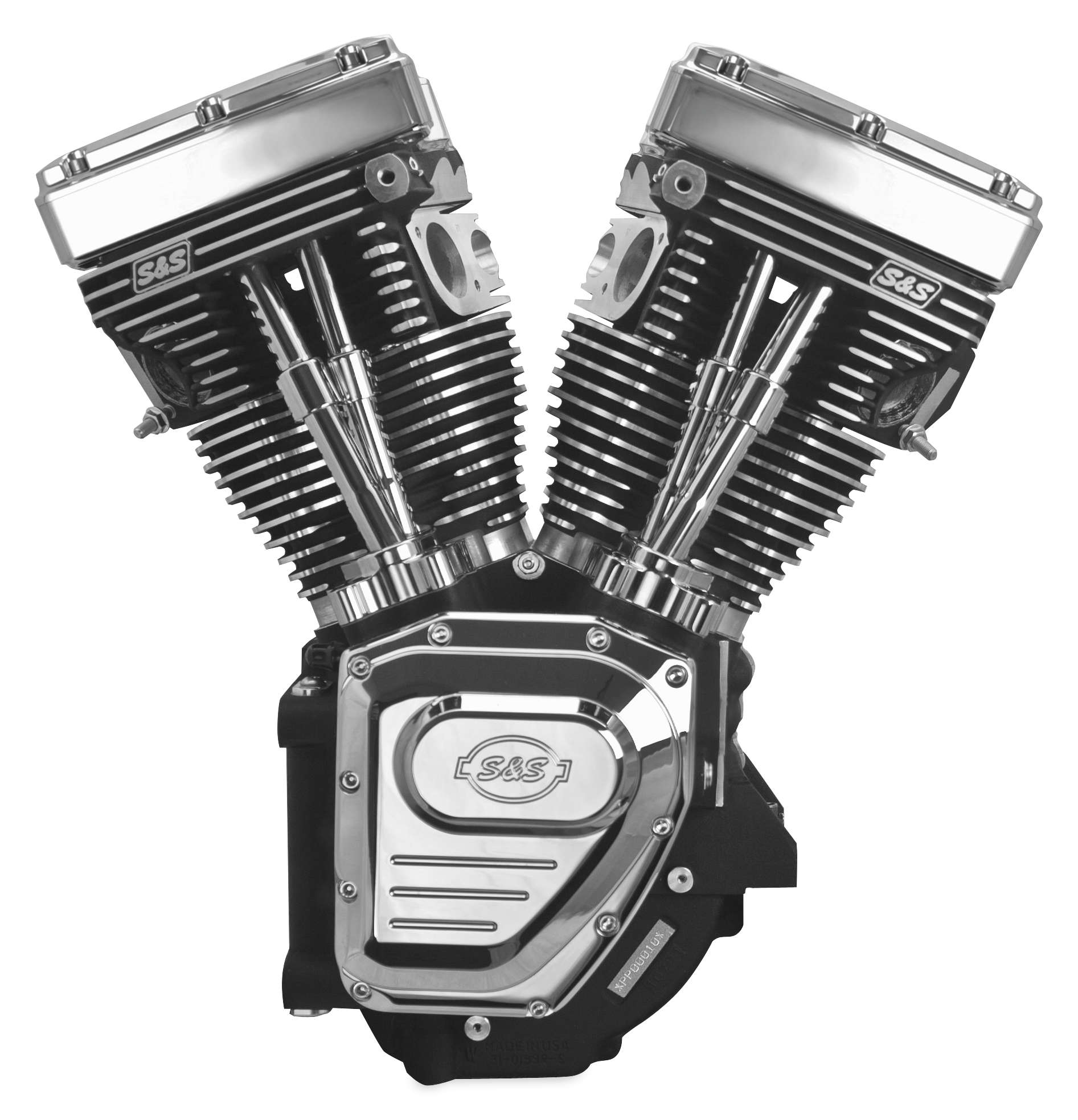 T111 Long-Block Engine - Black/Chrome