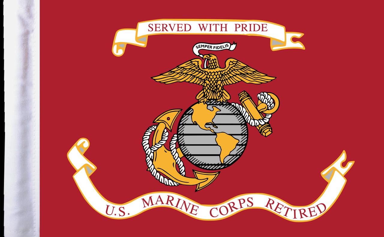 6in. x 9in. Flag - Retired US Marine Corps