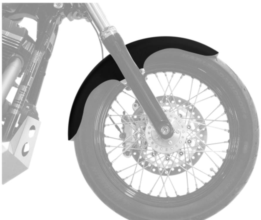 Tire Hugger Series Klub Front Fender with Raw Mounting Blocks for 19in. Wheel