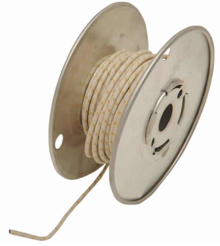 16 Gauge Braided Wire with Tracers - Yellow - 25ft.