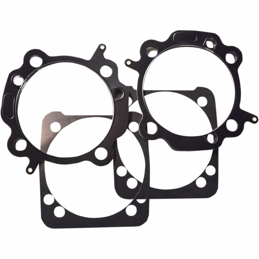 Replacement Head and Base Gasket Set for Monster Big Bore Kit - 114/124in. Twin Cam - 4.250in. Bore