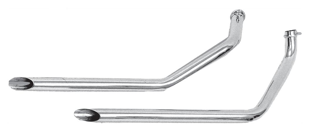 1 3/4in. Slash-Cut 40in. Drag Pipes without Heat Shields - Chrome