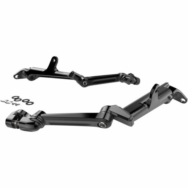 Driver Floorboard Highway Peg Mounts - Black