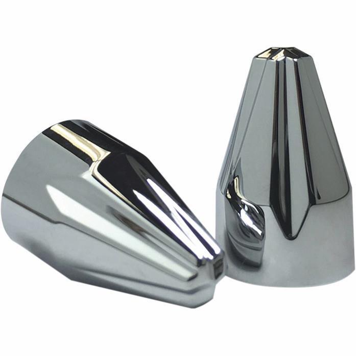 1/4in. Add-On Engine Bolt Cap Set - Fluted Spike - Chrome (10 pc.)