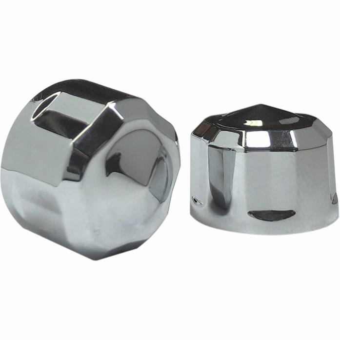 1/4in. Add-On Engine Bolt Cap Set - Diamond-Cut - Chrome (10 pc.)