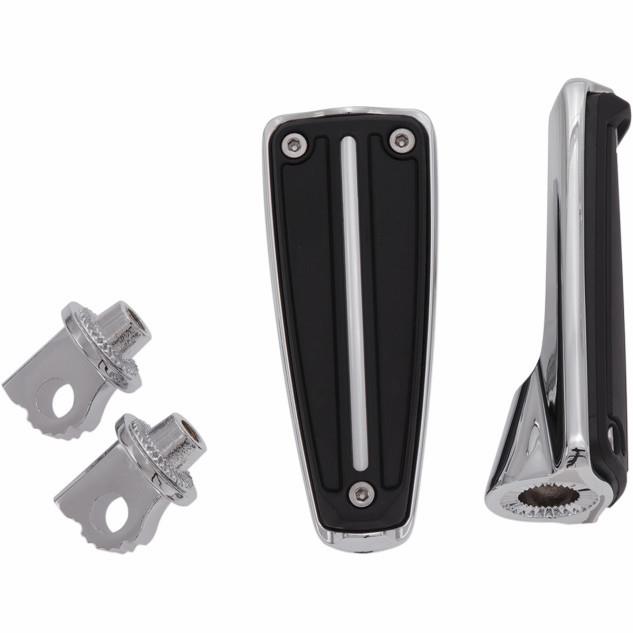 Rail Footpegs with Male Mount - Chrome